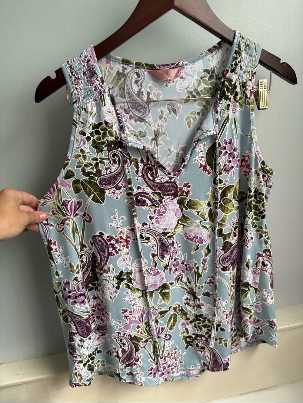 Soft Surroundings large floral paisley tank top